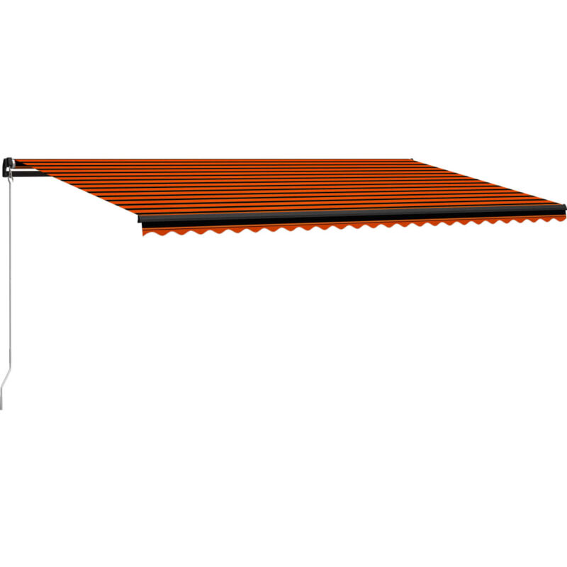 

Toldo manual retráctil con LED naranja y marrón 600x300 cm - Naranja - Vidaxl