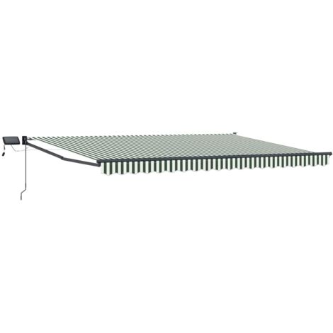 Toldo manual retráctil con LEDs 5 x 3 m
