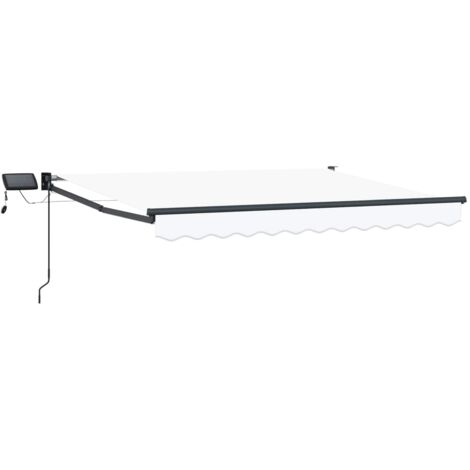 Toldo manual retráctil con LEDs  y Antracita 3 x 2,5 m