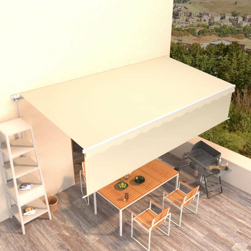 

Toldo manual retractil con persiana 6x3 m crema