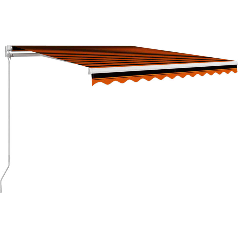 

vidaXL Toldo manual retráctil naranja y marrón 300x250 cm - Naranja
