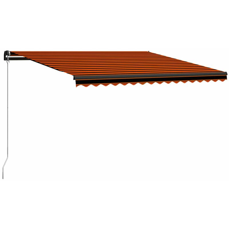 

Toldo manual retractil naranja y marron 450x300 cm
