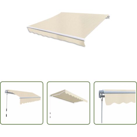 Toldo manual -  Toldo plegable de operación manual 300 cm crema
