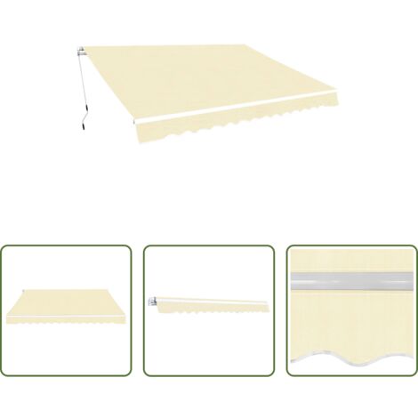 Toldo manual -  Toldo plegable de operación manual 400 cm crema
