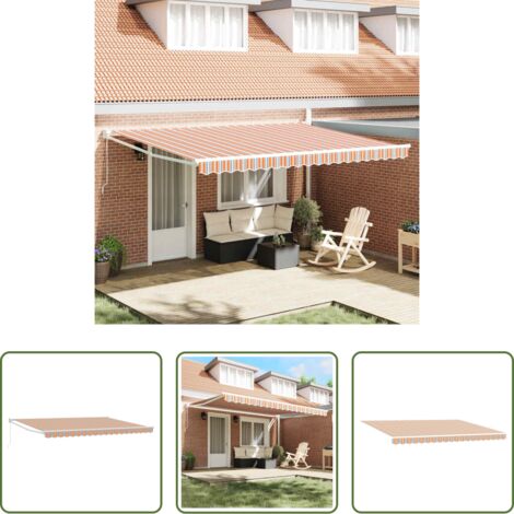 Toldo manual -  Toldo retráctil manual Multicolor 450 x 300 cm