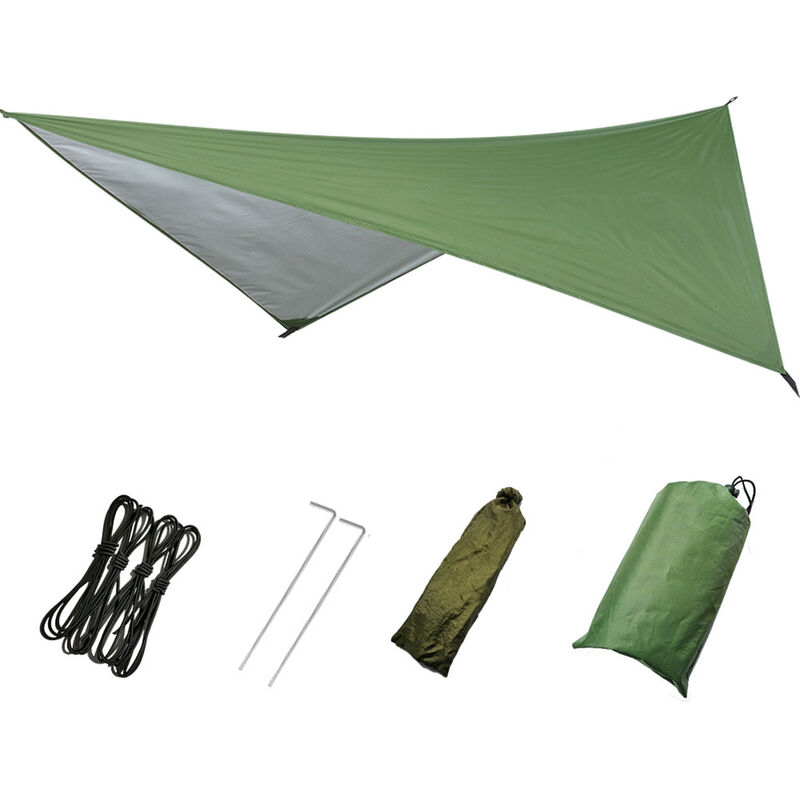 

Toldo multifuncional, carpa al aire libre impermeable y con proteccion solar, pano de sombra de playa, pano de suelo,Verde, 230 veces 140 cm