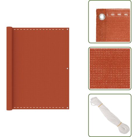 Toldo naranja - vidaXL Toldo para balcón HDPE naranja 120x500 cm - Toldo para balcón HDPE