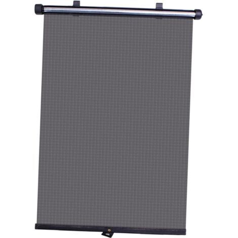 Toldo negro, toldo retráctil automático para coche, tubo de aluminio para ventana lateral enrollable.