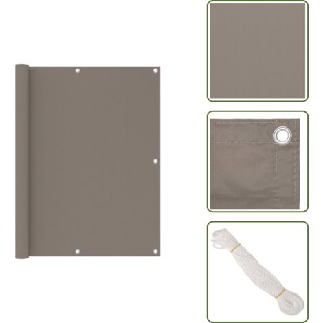 Toldo oxford - vidaXL Toldo para balcón de tela oxford gris taupé 120x300 cm - Toldo con recubrimiento de PU