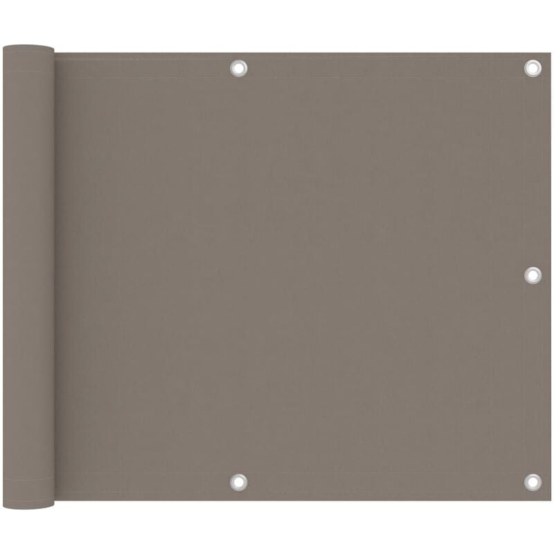 

Toldo para balcón de tela oxford gris taupé 75x600 cm - Gris Topo