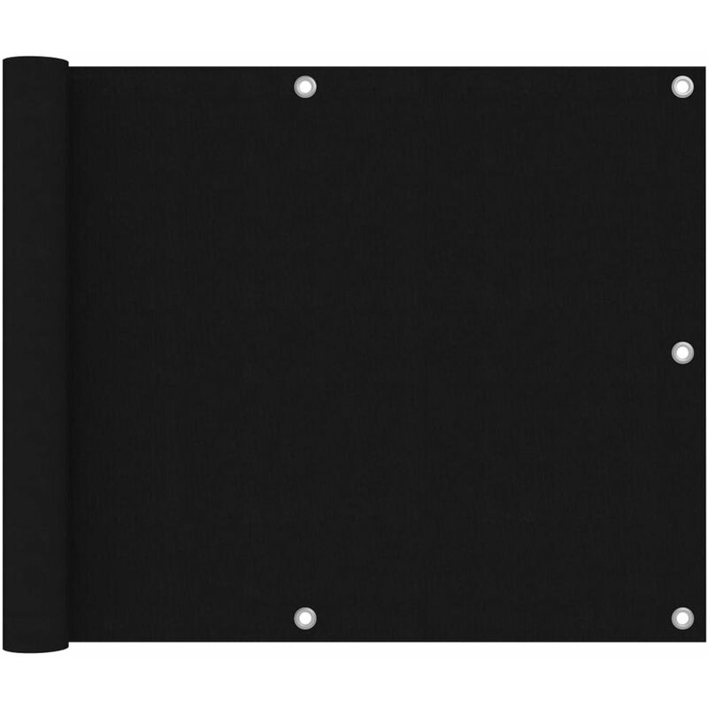 

Toldo para balcon de tela oxford negro 75x300 cm