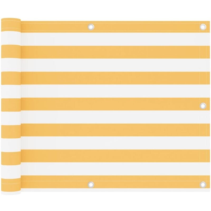 

Toldo para balcón tela oxford blanco y amarillo 75x300 cm - Multicolor