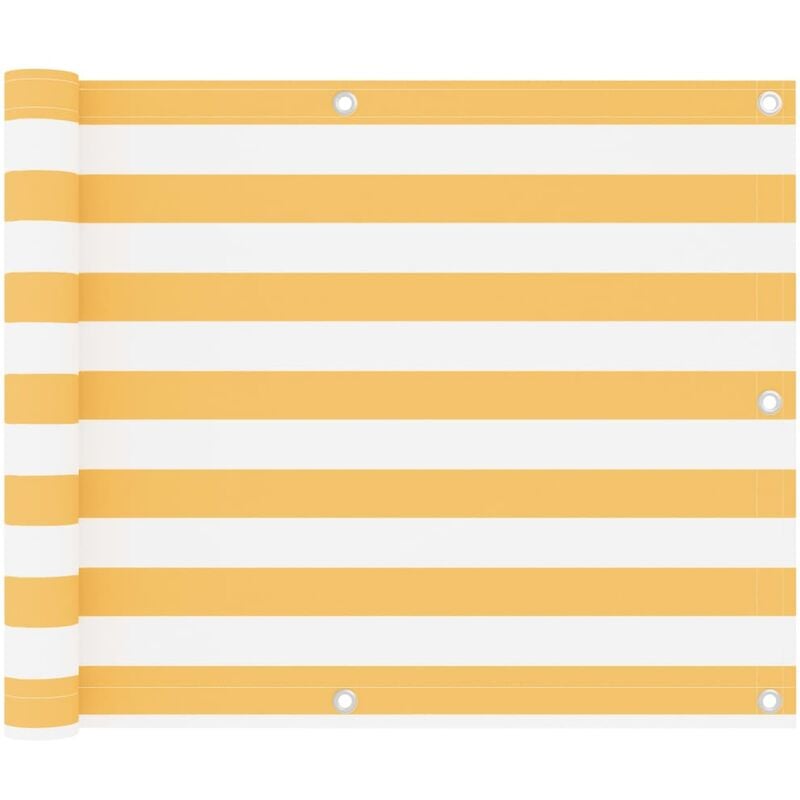 

Toldo para balcón tela oxford blanco y amarillo 75x600 cm - Multicolor