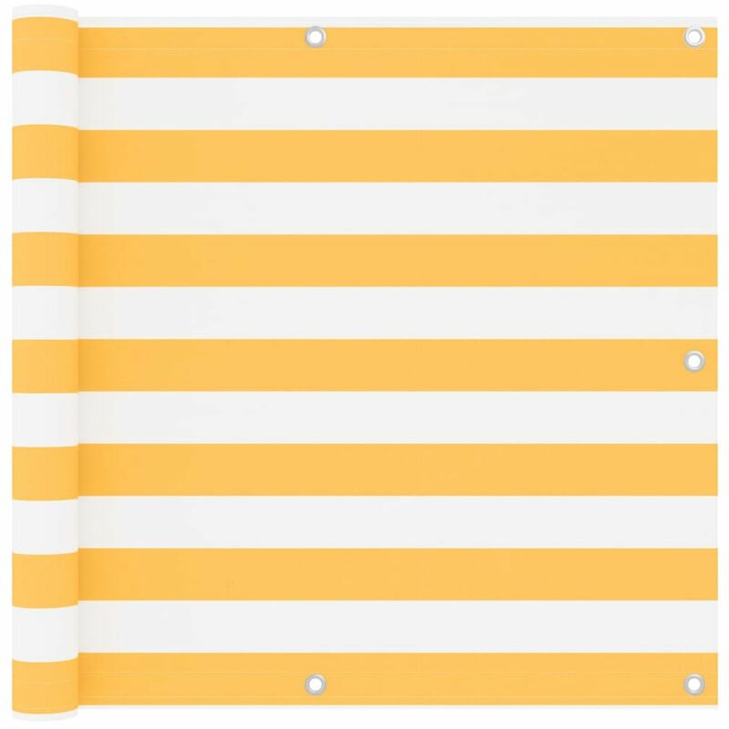 

Toldo para balcon tela oxford blanco y amarillo 90x500 cm
