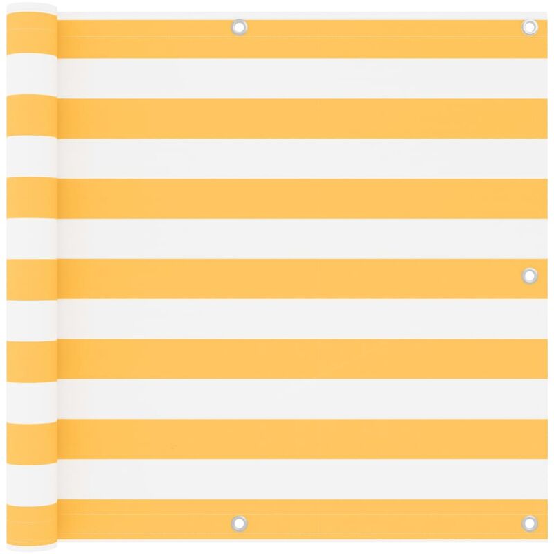 

Toldo para balcón tela oxford blanco y amarillo 90x500 cm - Multicolor