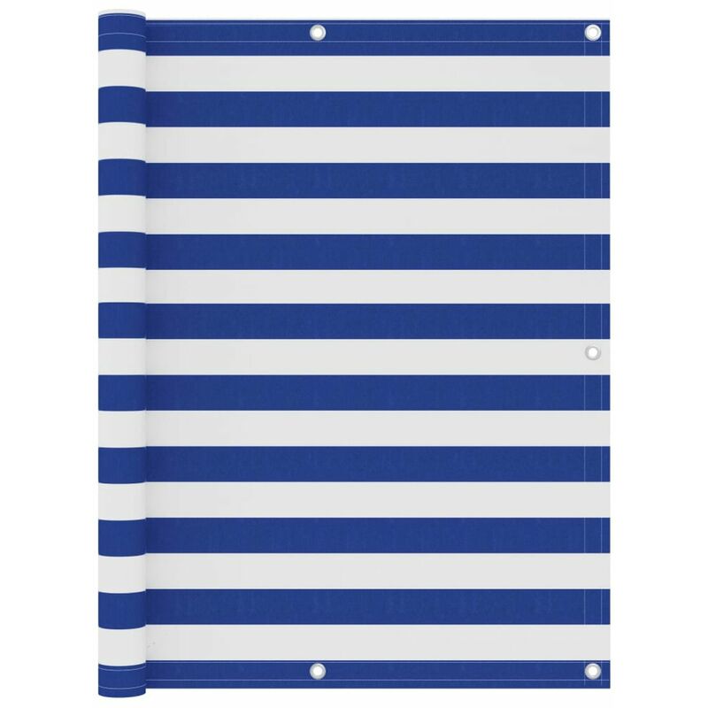 

Toldo para balcon tela oxford blanco y azul 120x500 cm