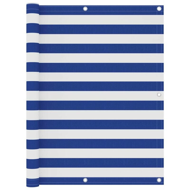 

Toldo para balcon tela oxford blanco y azul 120x600 cm