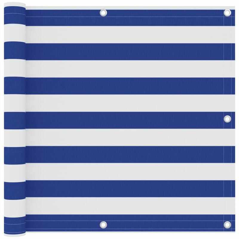 

Youthup - Toldo para balcón tela oxford blanco y azul 90x400 cm - Multicolor