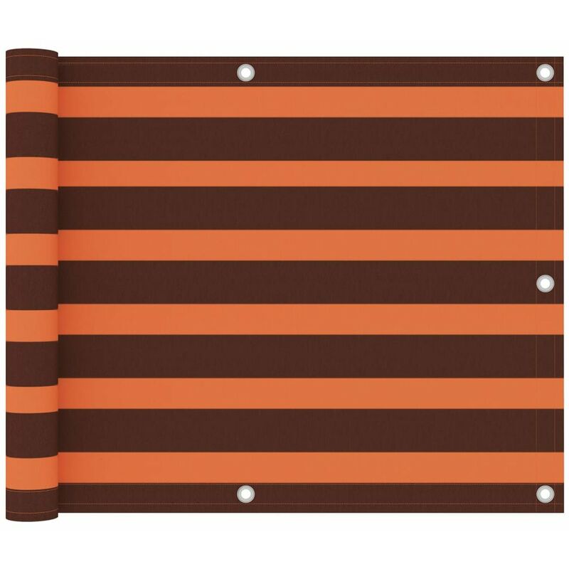 

Toldo para balcon tela oxford naranja y marron 75x600 cm