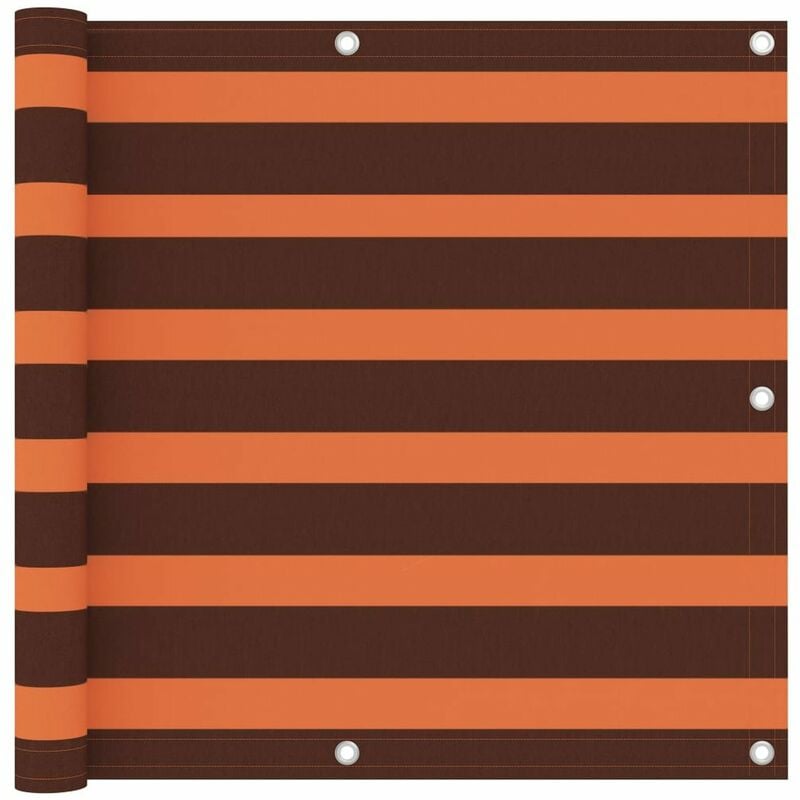 

Toldo para balcon tela oxford naranja y marron 90x400 cm