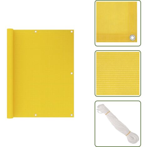 Toldo para balcón 120x300 cm - vidaXL Toldo para balcón HDPE amarillo 120x300 cm -