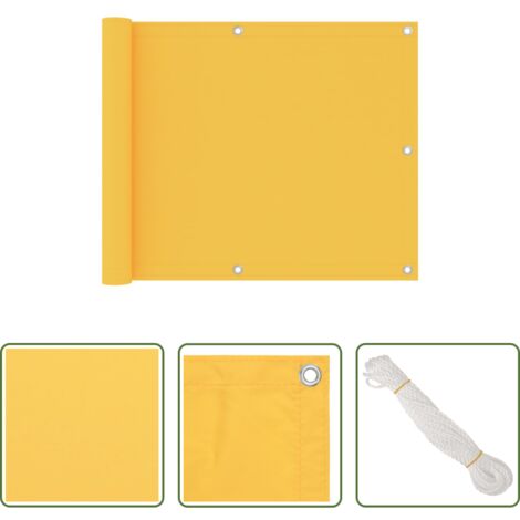 Toldo para balcón amarillo -  Toldo para balcón tela oxford amarillo 75x300 cm