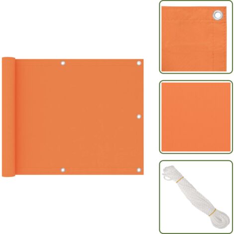 Toldo para balcón con recubrimiento de PU - vidaXL Toldo para balcón tela oxford naranja 75x300 cm - Toldo para balcón UV