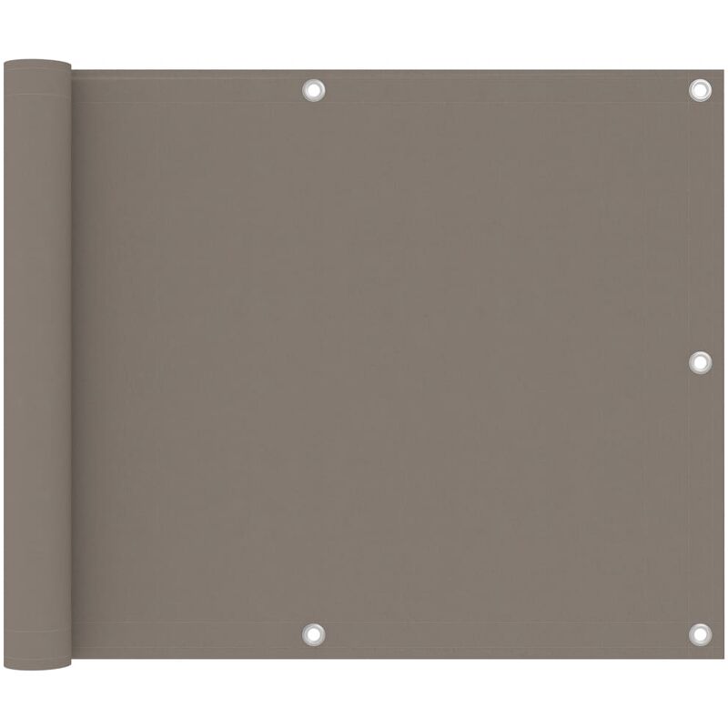 

Toldo para balcón de tela oxford gris taupe 75x500 cm