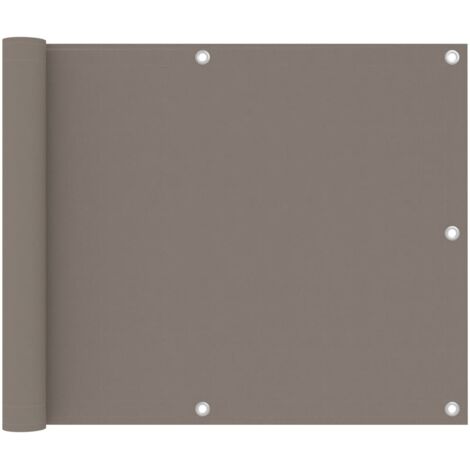 Toldo para balcón de tela oxford gris taupe 75x500 cm