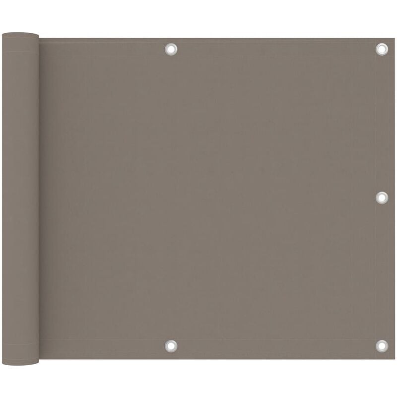 

Toldo para balcón de tela oxford gris taupé 75x600 cm