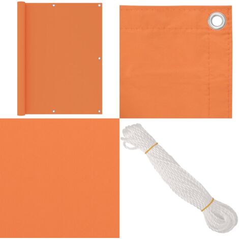 Toldo para balcón de tela oxford naranja 120x500 cm - Toldo para balcón oxford - Toldo para balcón naranja