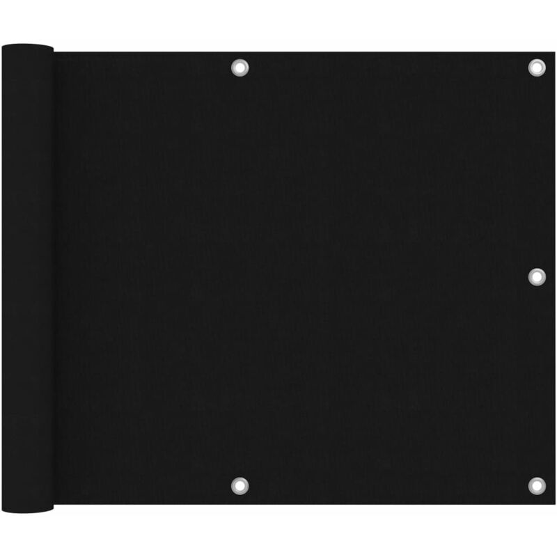 

Toldo para balcón de tela oxford negro 75x400 cm