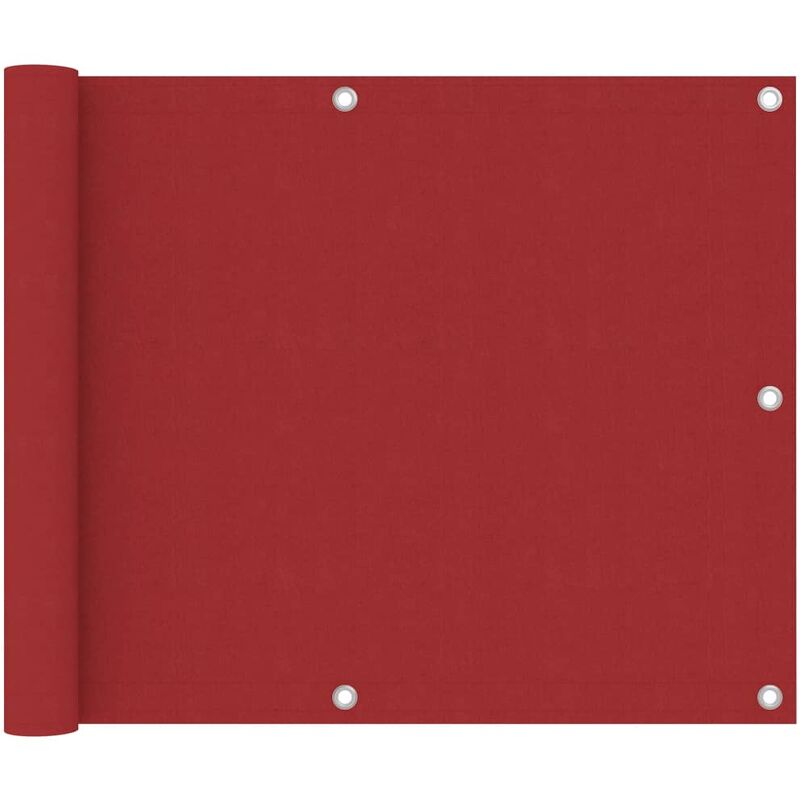 

Toldo para balcón de tela oxford rojo 75x600 cm