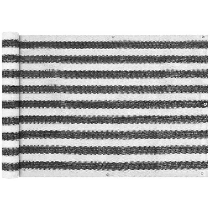 

Toldo para balcón HDPE 75x400 cm gris antracita y blanco