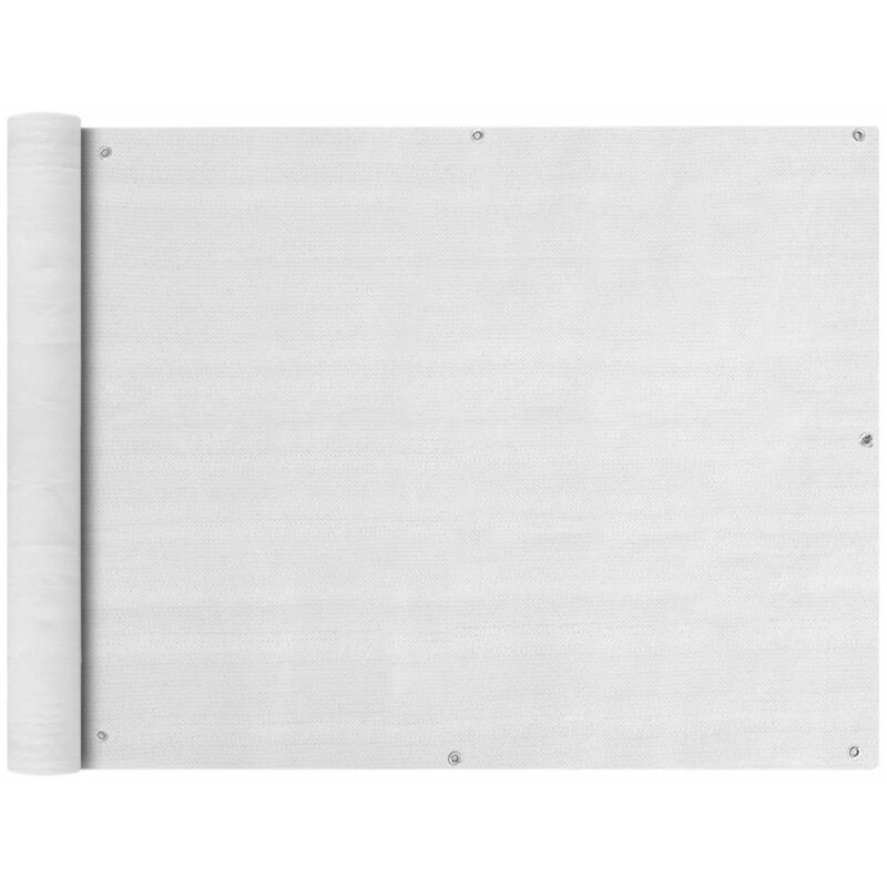 

Toldo para balcón HDPE 90x400 cm blanco