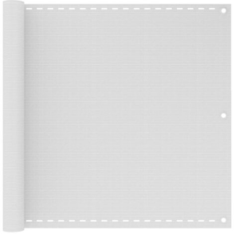 Toldo para balcón HDPE 90x600 cm blanco vidaXL