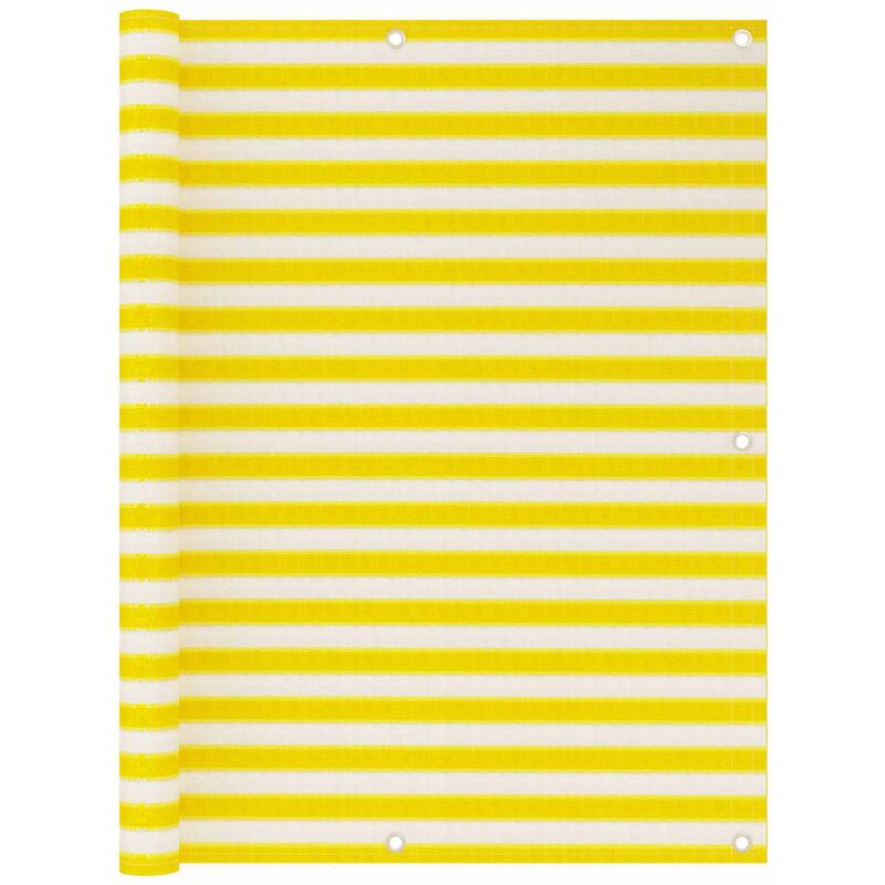 

Toldo para balcon HDPE amarillo y blanco 120x500 cm