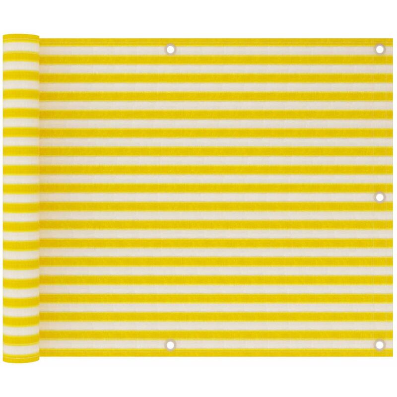 

Toldo para balcon HDPE amarillo y blanco 75x300 cm