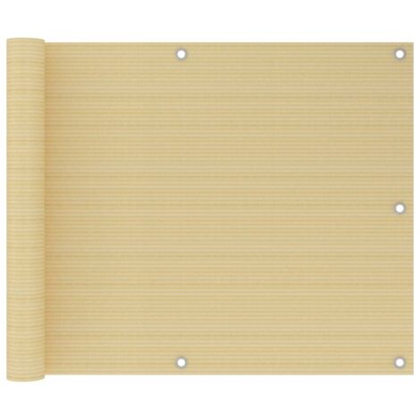 Toldo para balcón HDPE beige 75x600 cm