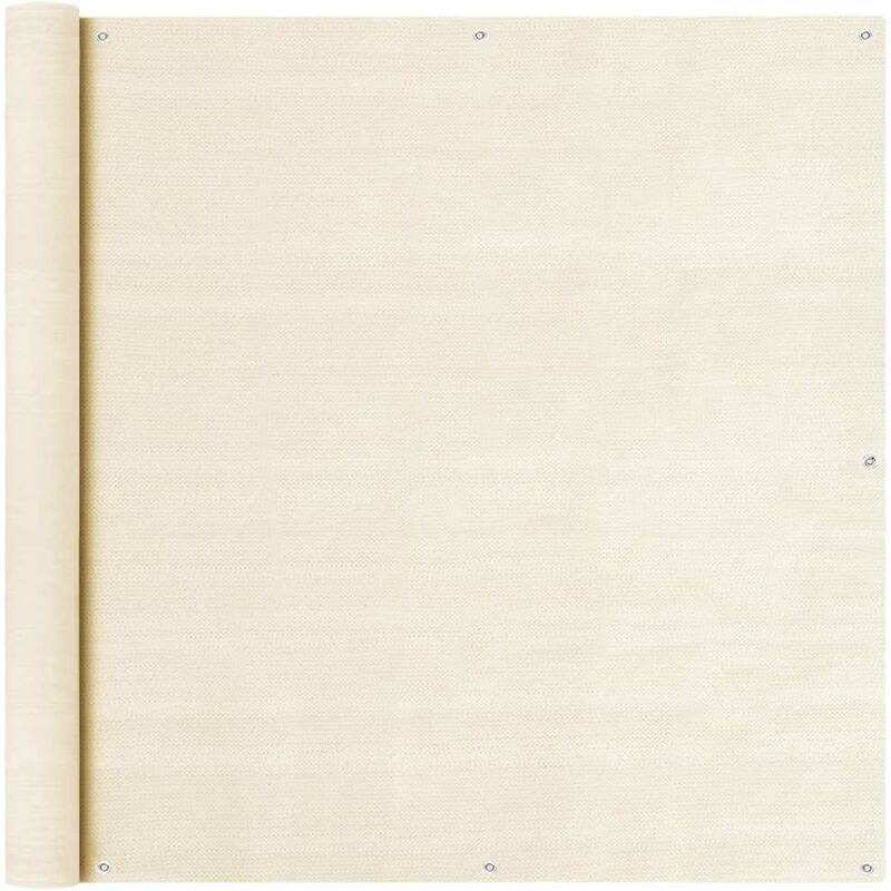 

vidaXL Toldo para balcón HDPE crema 120x400 cm - Crema