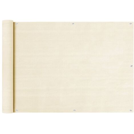 Toldo para balcón HDPE crema 75x300 cm