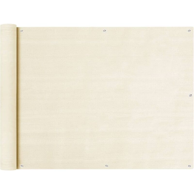 

Toldo para balcón HDPE crema 90x400 cm