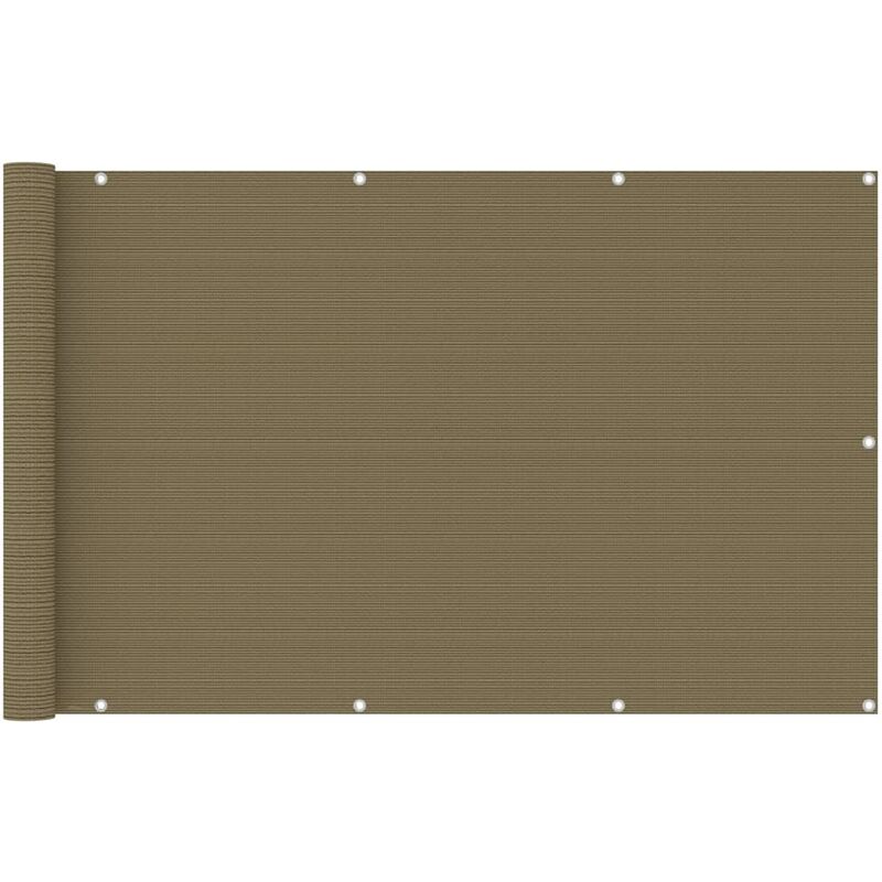 

Toldo para balcón HDPE gris taupe 120x400 cm