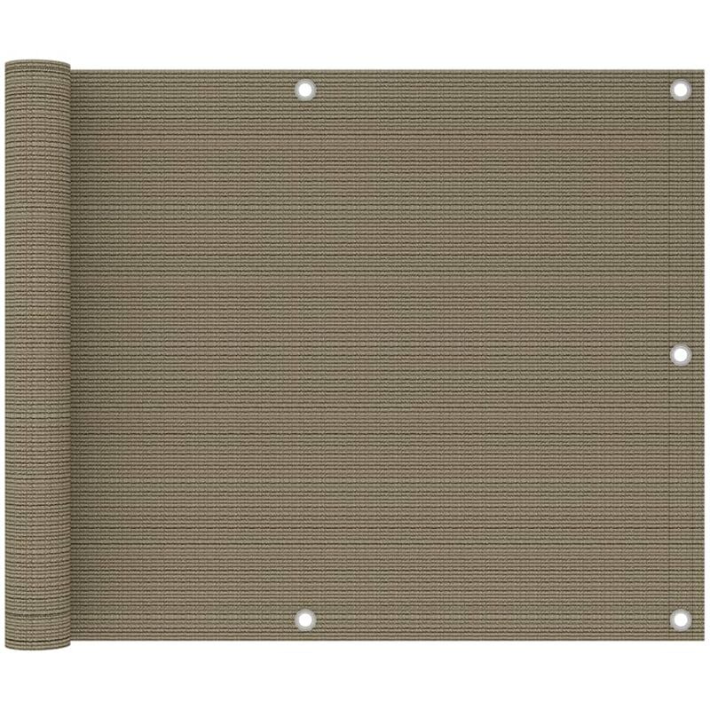 

Toldo para balcón HDPE gris taupe 75x300 cm