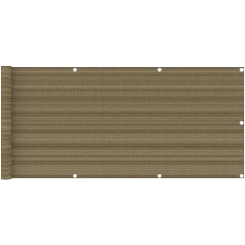 

Toldo para balcón HDPE gris taupe 75x400 cm