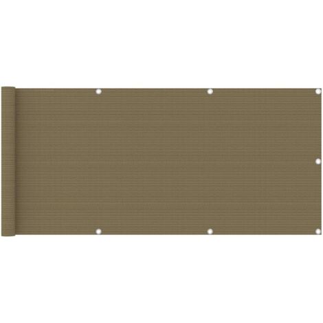 Toldo para balcón HDPE gris taupe 75x400 cm