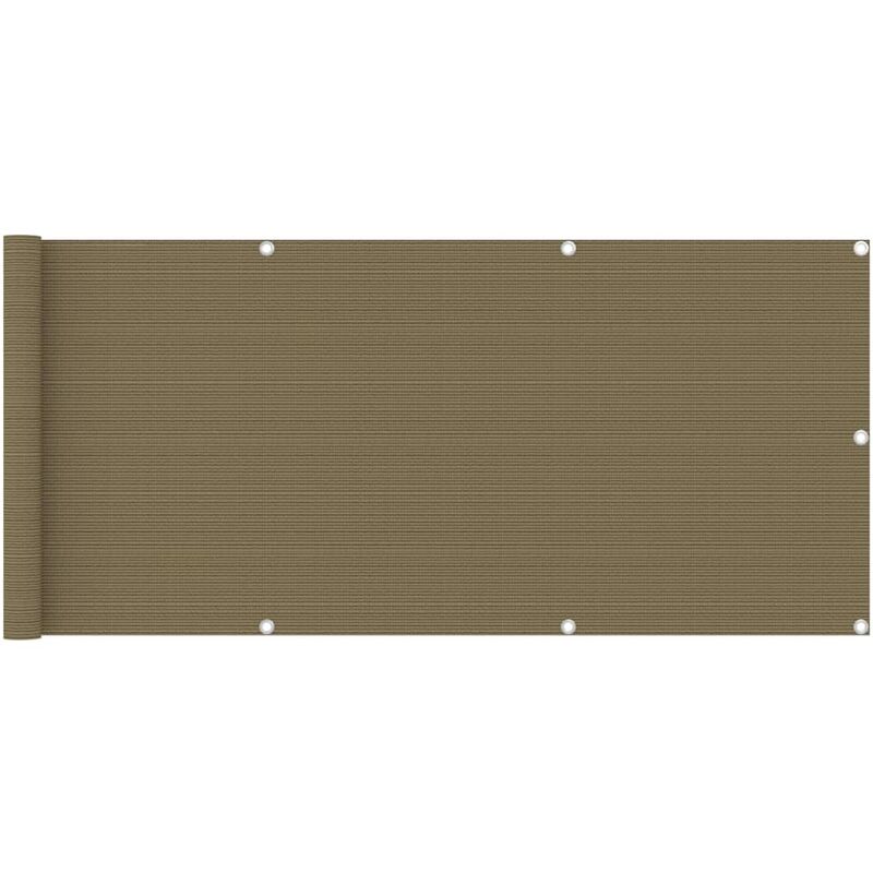 

Toldo para balcón HDPE gris taupe 75x600 cm