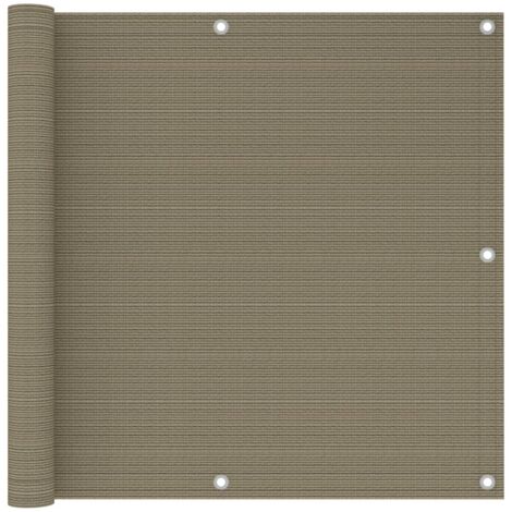 Toldo para balcón HDPE gris taupe 90x300 cm