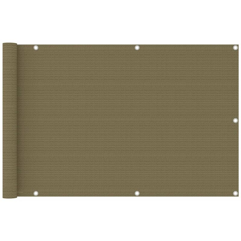

Toldo para balcon HDPE gris taupe 90x400 cm