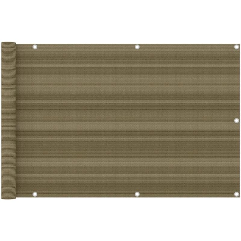 

Toldo para balcón HDPE gris taupe 90x400 cm